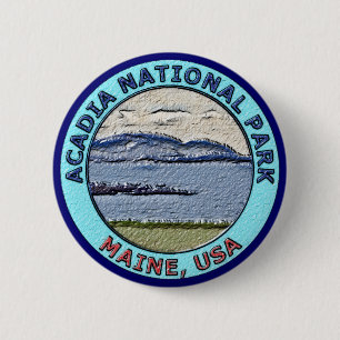 Acadia National Park Maine, USA 6 Cm Round Badge
