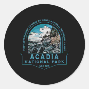 Acadia National Park Maine Usa Vacation Travel Sou Classic Round Sticker