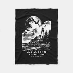 Acadia National Park Maine Vacation Souvenir Outdo Fleece Blanket