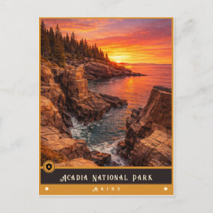 Acadia National Park   Maine Vintage Postcard