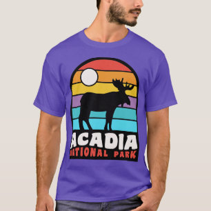 Acadia National Park Moose Badge T-Shirt