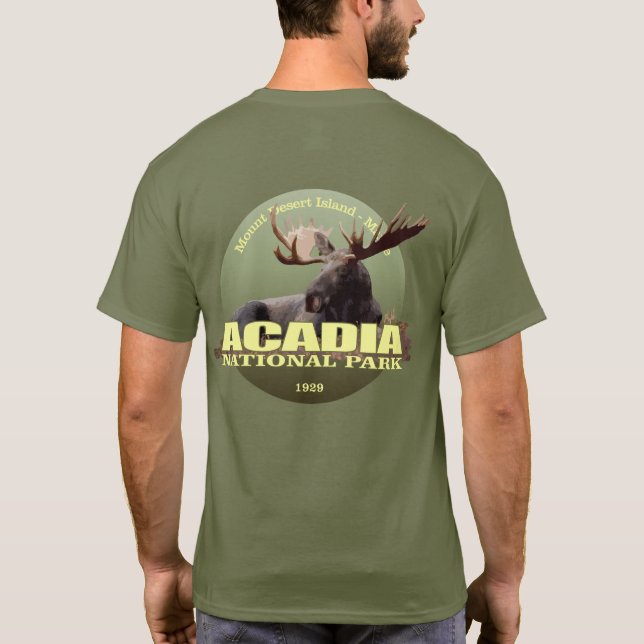 Acadia National Park (Moose) WT T-Shirt (Back)