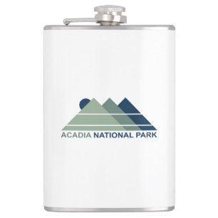 Acadia National Park Mountain Sun Hip Flask