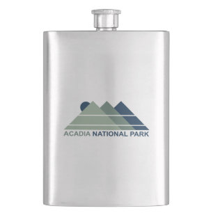 Acadia National Park Mountain Sun Hip Flask