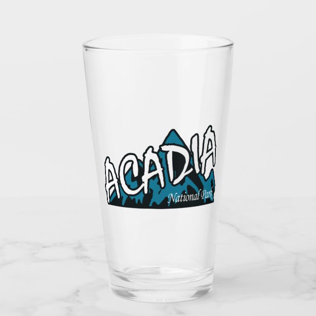 Acadia National Park Mountains Glass (Front)