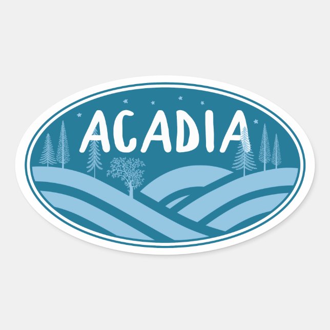 Acadia National Park Outdoors Oval Sticker (Front)