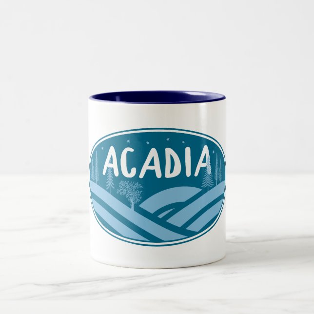 Acadia National Park Outdoors Two-Tone Coffee Mug (Center)