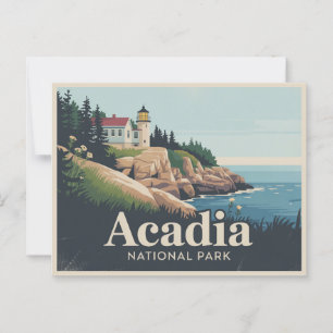 Acadia National Park Postcard Retro