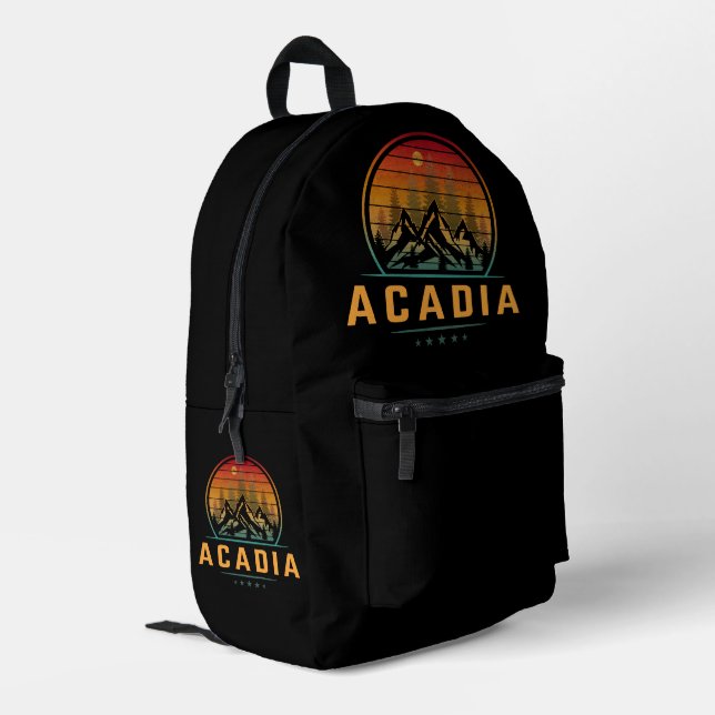 Acadia National Park Printed Backpack (Back Corner Left)