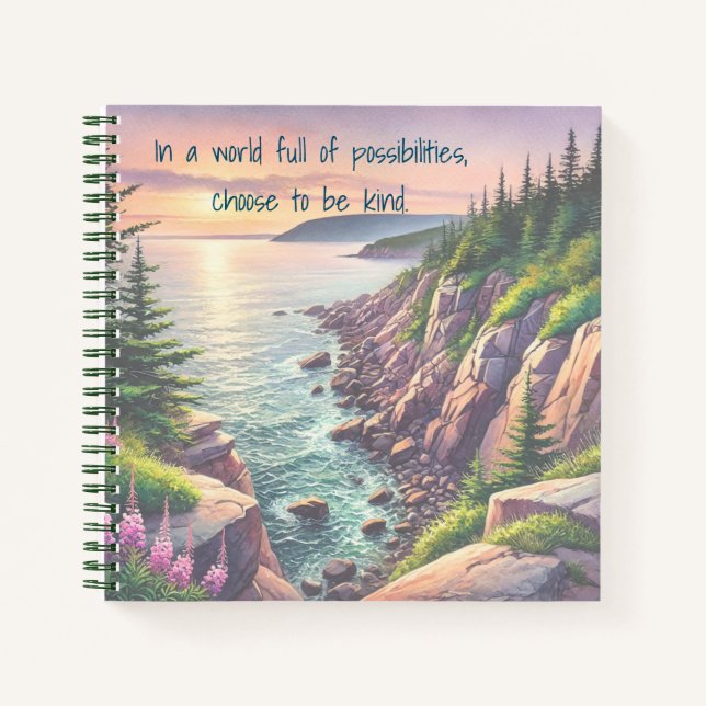 Acadia National Park & Quote Notebook (Front)