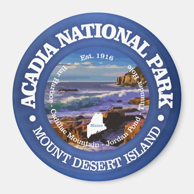 Acadia National Park (rd)2 Magnet (Front)