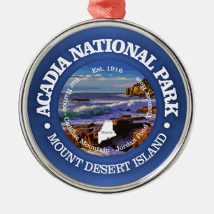 Acadia National Park (rd)2 Metal Ornament