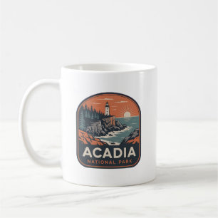 Acadia National Park Retro Emblem Coffee Mug