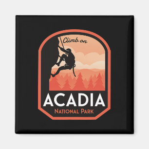 Acadia National Park Rock Climbing Magnet