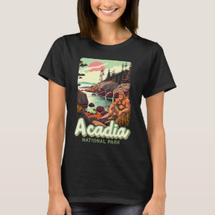 Acadia National Park Sasquatch WPA Classic Maine T-Shirt