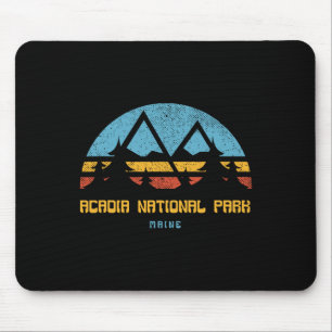 Acadia National Park Shirt Maine Retro Vintage Hik Mouse Pad