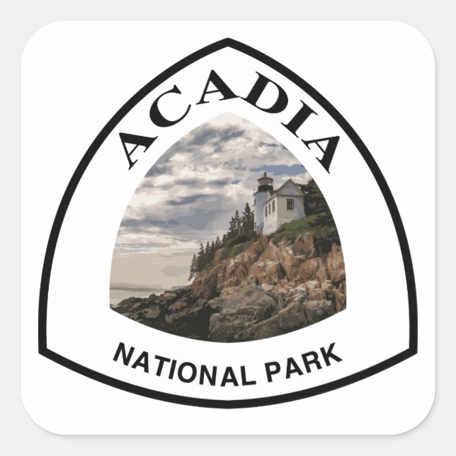 Acadia National Park Square Sticker (Front)