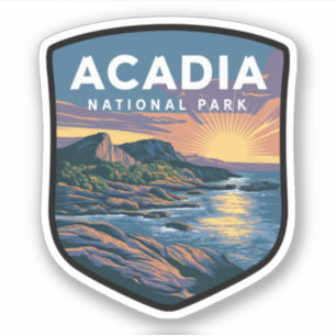 Acadia National Park Sunset Badge