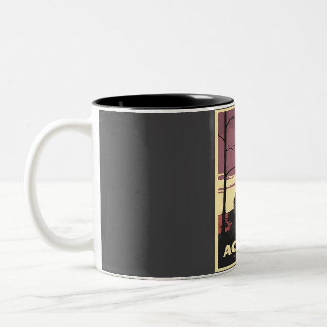 Acadia National Park Travel  Two-Tone Coffee Mug (Left)