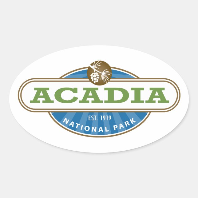 Acadia National Park USA Oval Sticker (Front)