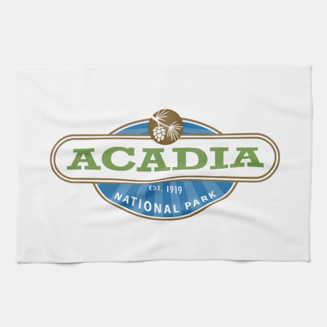 Acadia National Park USA Tea Towel (Horizontal)