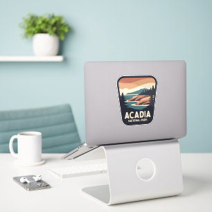 Acadia National Park Vintage Badge Sticker - Maine
