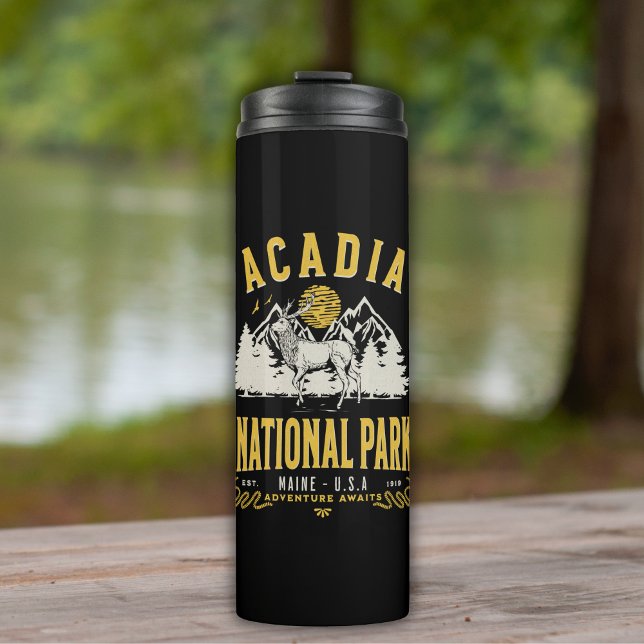 Acadia National Park Vintage Landscape Thermal Tumbler (Creator Uploaded)