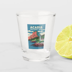 Acadia National Park Vintage Lighthouse Shot Glass