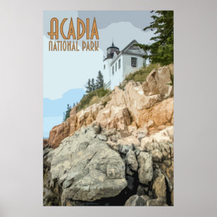 Acadia National Park Vintage Poster