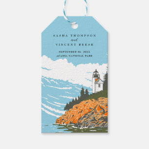 Acadia National Park Wedding Retro Gift Tags