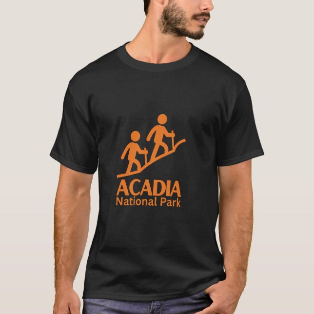 Acadia Park Hiker Cadillac Bar Harbour Maine Tops, T-Shirt (Front)