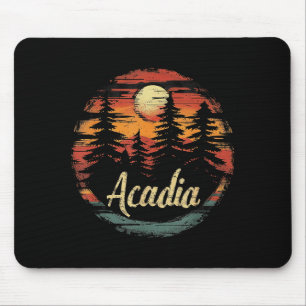 Acadia - us national park vintage men women retro mouse pad