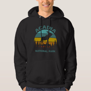 Acadia Vintage Moose National Park Hoodie