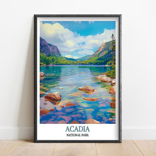 Acadia Wall Art- Jordan Pond Print- Acadia Nationa Poster