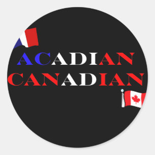 Acadian Canadian Classic Round Sticker
