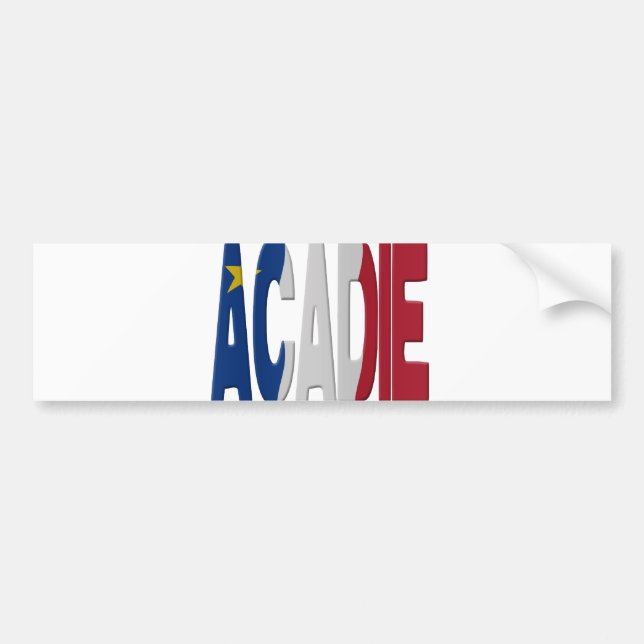 Acadian flag bumper sticker (Front)