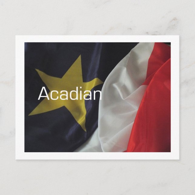 Acadian Flag Postcard (Front)