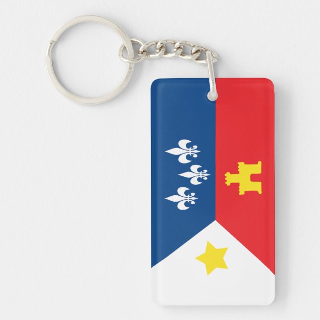 Acadiana Cajun Flag Key Ring (Front)