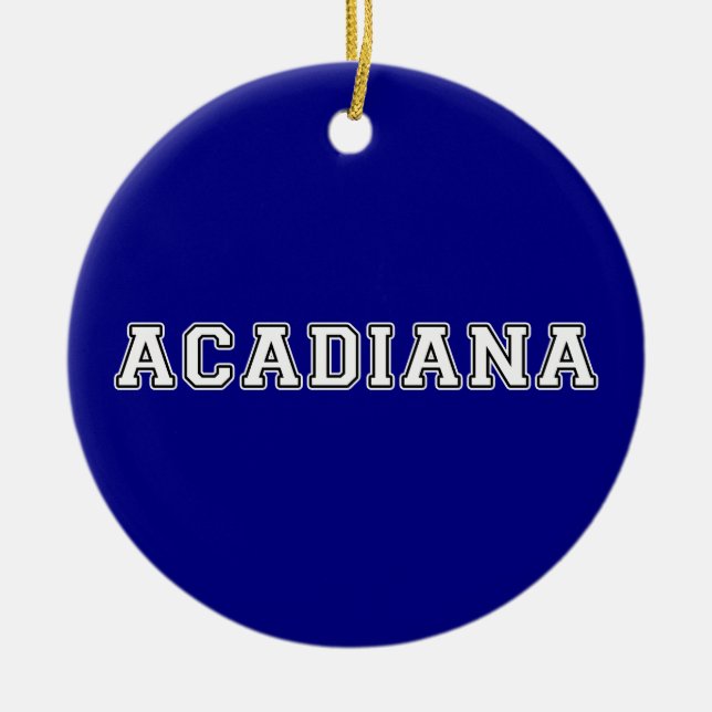 Acadiana Ceramic Ornament (Front)
