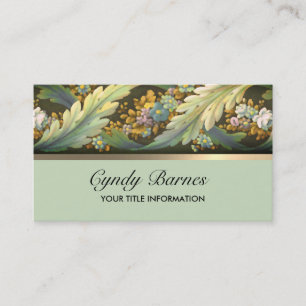 Acanthus Floral Border Business Card LG