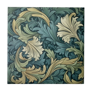 Acanthus Leaf Pattern Ceramic Tile