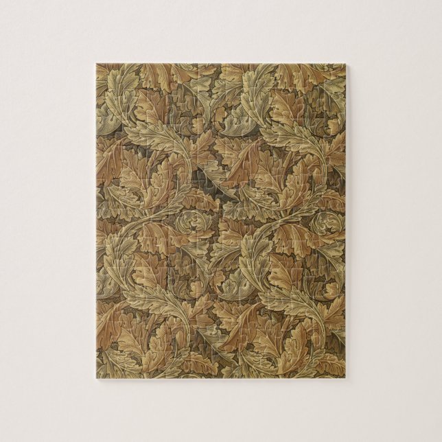 Acanthus Leaves by William Morris, Antique Textile Jigsaw Puzzle (Vertical)