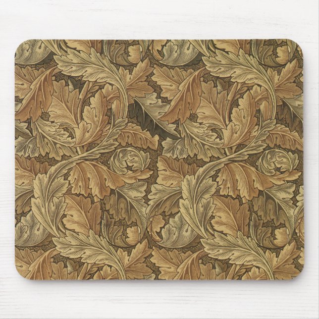 Acanthus Leaves by William Morris, Antique Textile Mouse Pad (Front)