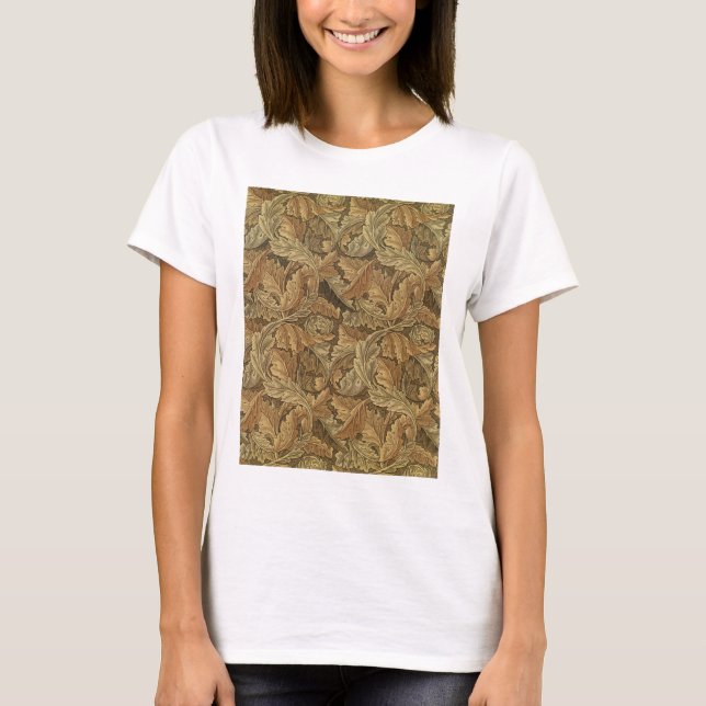 Acanthus Leaves by William Morris, Antique Textile T-Shirt (Front)