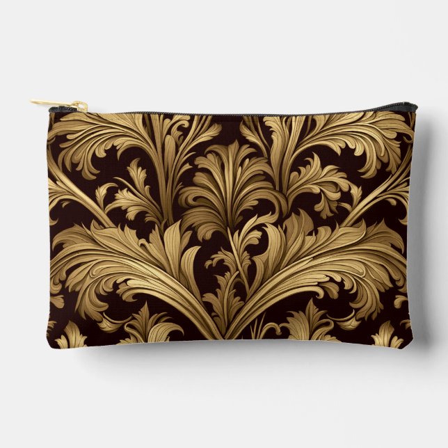 Acanthus Leaves (Old Gold Tone) (Small) Accessory Pouch (Front)