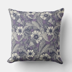 acanthus navy blue violet cushion