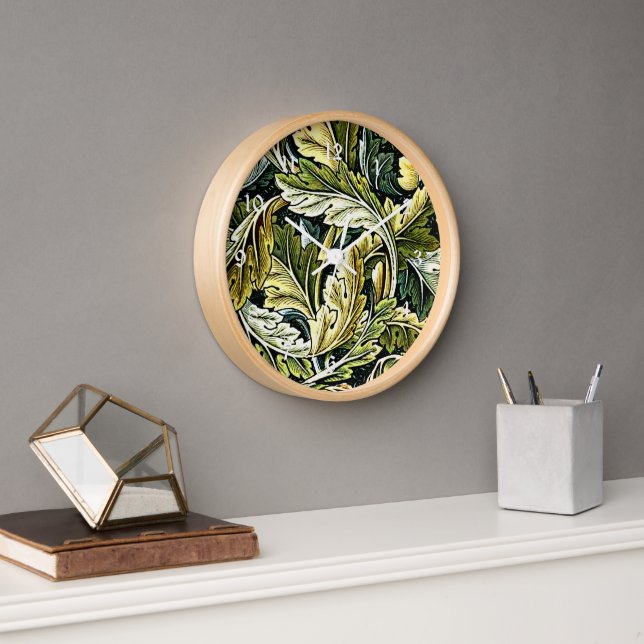 Acanthus, popular William Morris pattern Clock (Office)