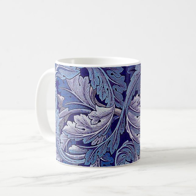 Acanthus Purple, William Morris Coffee Mug (Front Left)