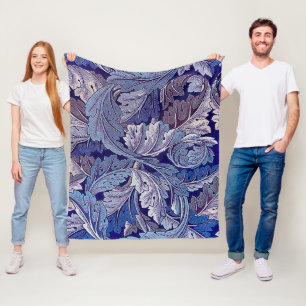Acanthus Purple, William Morris Fleece Blanket