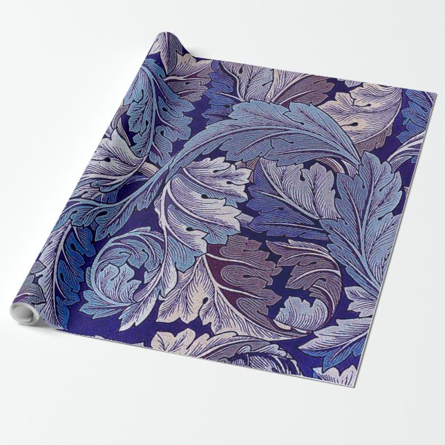 Acanthus Purple, William Morris Wrapping Paper (Unrolled)